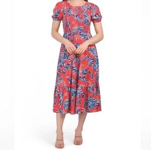 Sincerely Jules Floral‎ Midi Dress Size Medium EUC